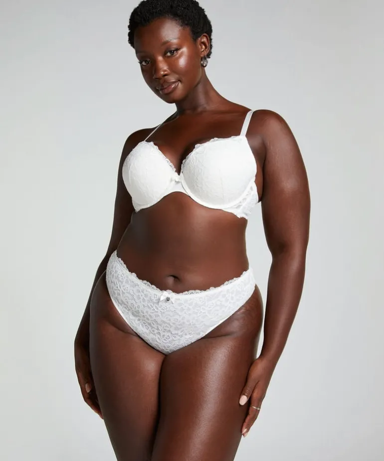 Marine Padded Push-Up Underwired Bra - White