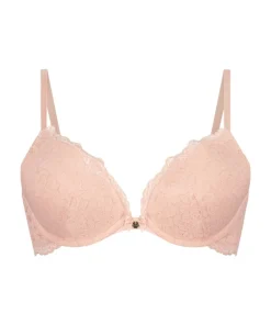 Marine Padded Push-Up Underwired Bra - Pink