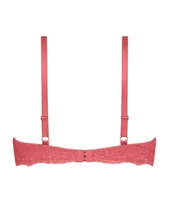 Marine Padded Push-Up Underwired Bra - Red