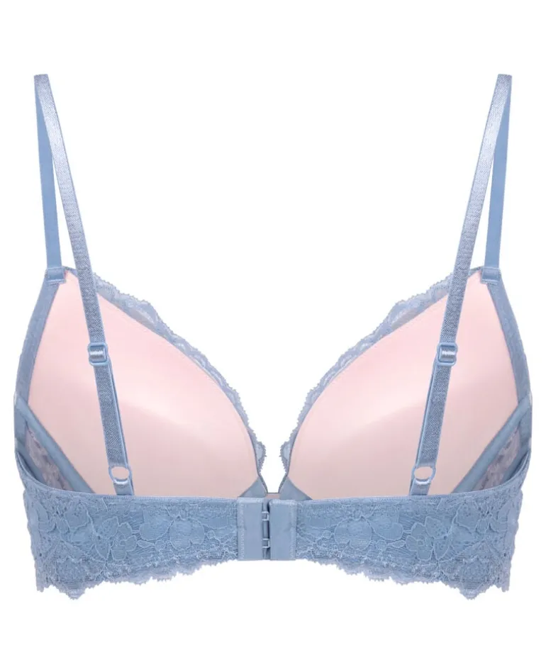 Marine Padded Push-Up Underwired Bra - Blue
