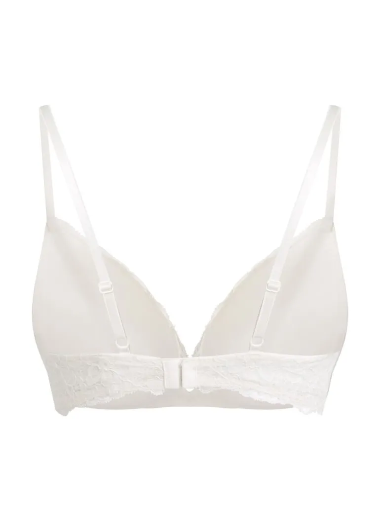 Marine Padded Push-Up Underwired Bra - White