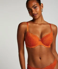 Marine Padded Underwired Bra - Orange