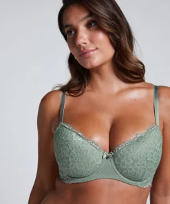 Marine Padded Underwired Bra - Green