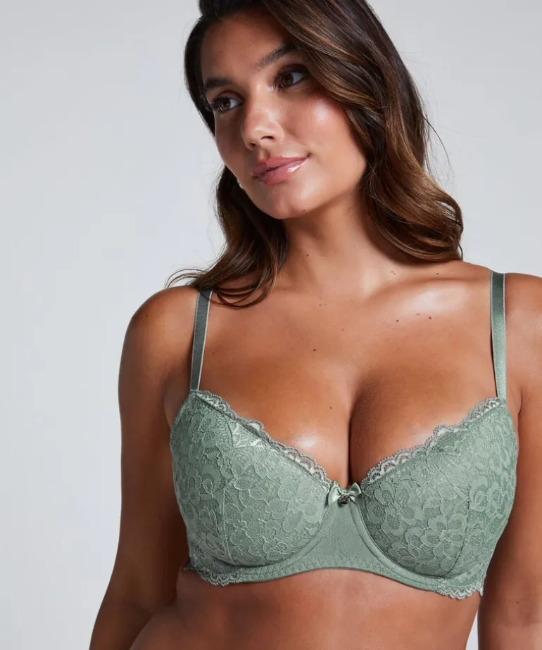 Marine Padded Underwired Bra - Green