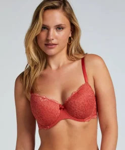 Marine Padded Underwired Bra - Red