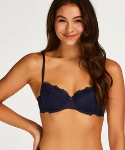 Marine Padded Underwired Bra - Blue