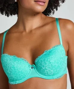 Marine Padded Underwired Bra - Green
