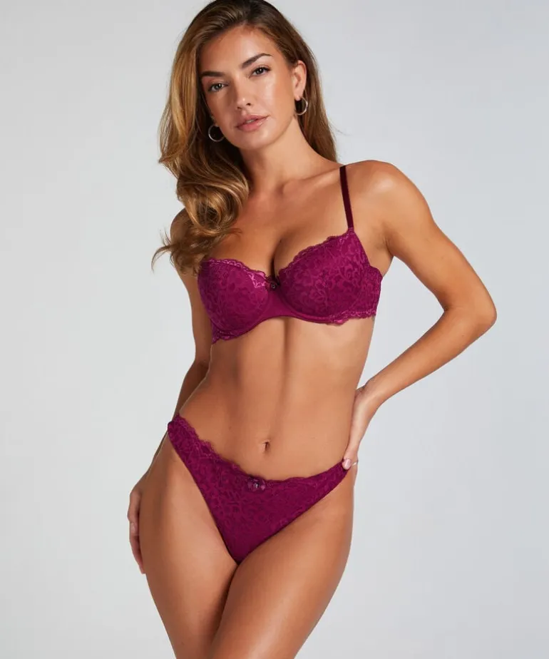 Marine Padded Underwired Bra - Purple
