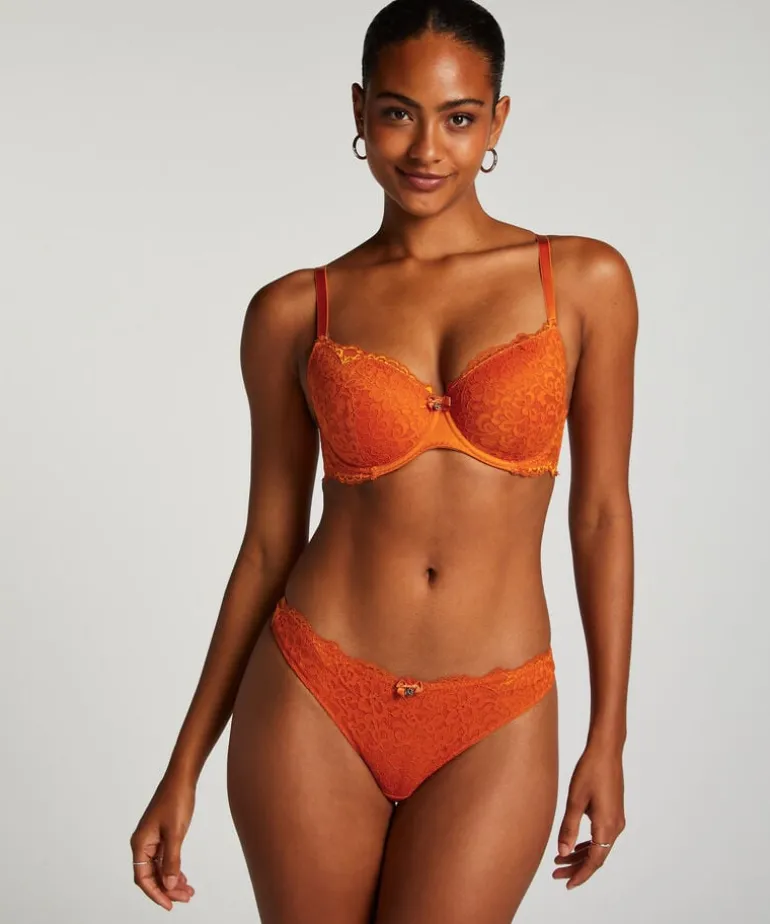 Marine Padded Underwired Bra - Orange