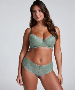 Marine Padded Underwired Bra - Green