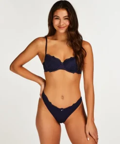 Marine Padded Underwired Bra - Blue