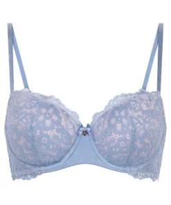 Marine Padded Underwired Bra - Blue