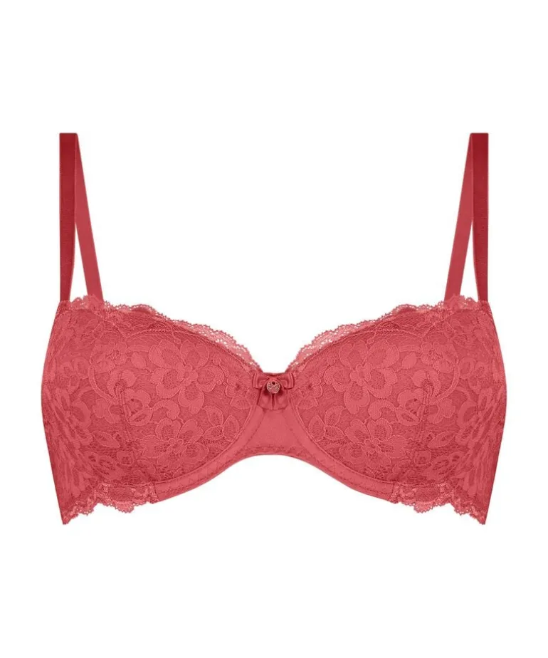 Marine Padded Underwired Bra - Red