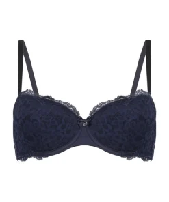 Marine Padded Underwired Bra - Blue