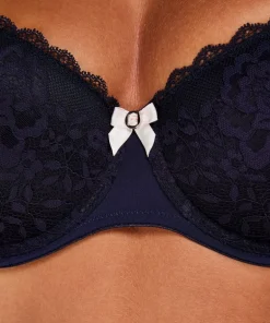 Maya Padded Underwired Bra - Blue