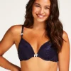 Maya Padded Underwired Push-Up Bra - Blue