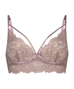 Meghan Non-Padded Underwired Longline Bra - Purple