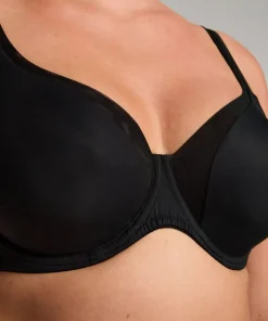 Mesh non-padded underwired bra - Black
