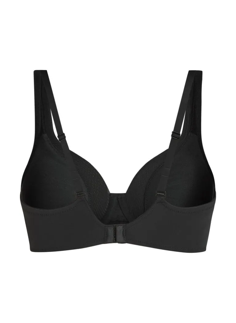 Mesh non-padded underwired bra - Black