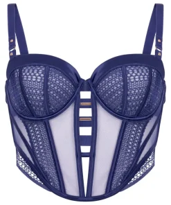 Missy Non-padded Unerwired Longline Bra - Blue
