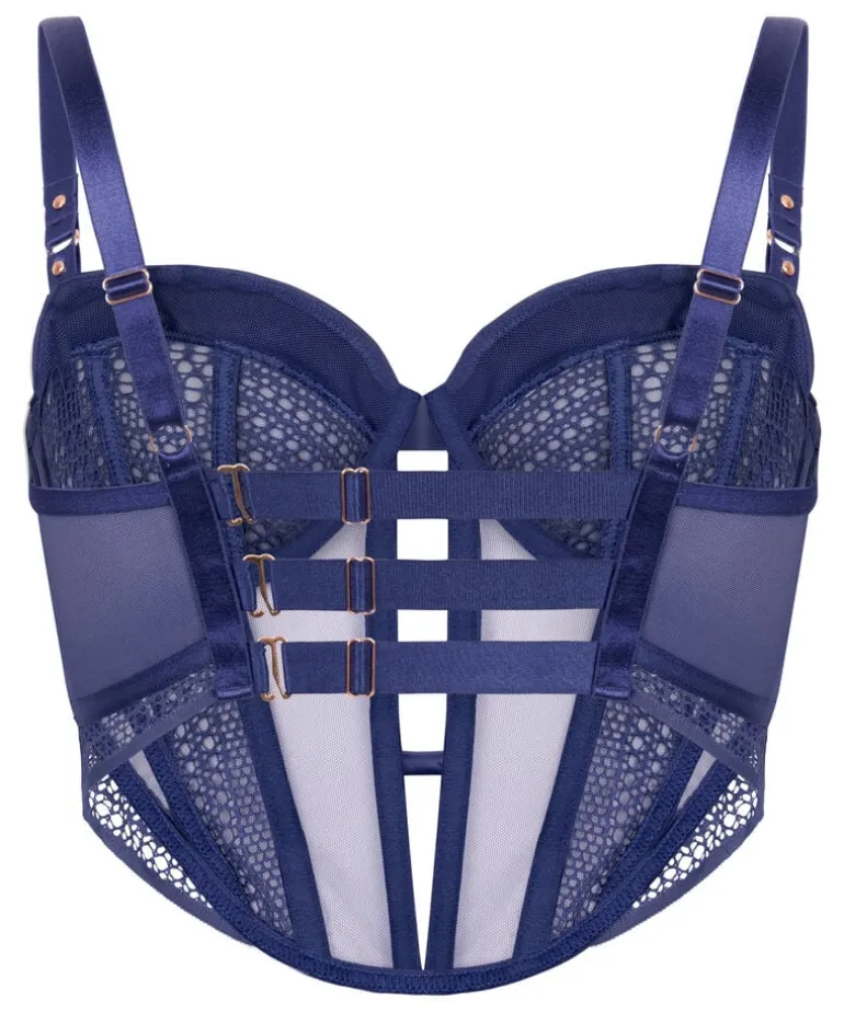 Missy Non-padded Unerwired Longline Bra - Blue