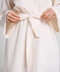 Muslin Robe Long - White
