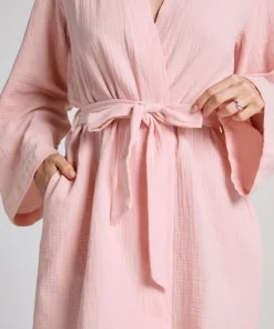 Muslin Robe Short - Pink