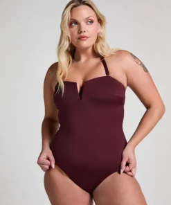 Neoprene Bandeau Bathinsuit - Purple