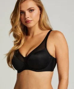 Nina Non-Padded Underwired Minimizer Bra - Black