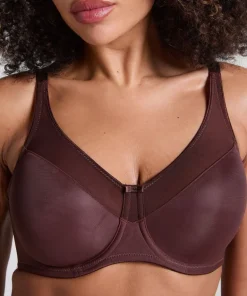 Nina Non-Padded Underwired Minimizer Bra - Brown