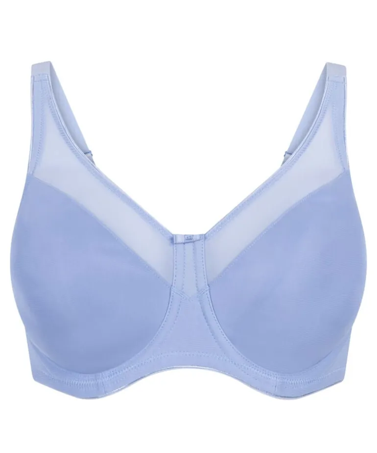 Nina Non-Padded Underwired Minimizer Bra - Blue