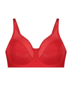 Nina Non-Padded Underwired Minimizer Bra - Red