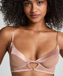 Nisha Non-Padded Underwired Longline Bra - Beige