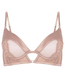 Nisha Non-Padded Underwired Longline Bra - Beige