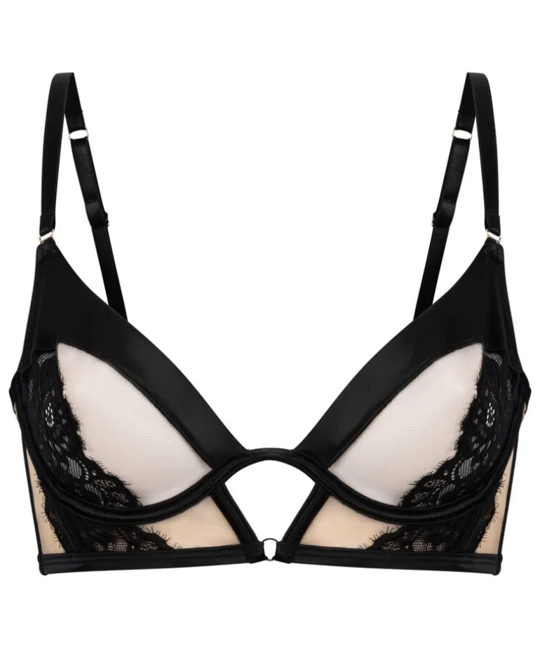 Nisha Non-Padded Underwired Longline Bra - Black