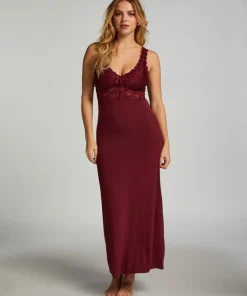 Nora Lace Long Slip Dress - Purple