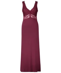 Nora Lace Long Slip Dress - Purple