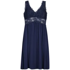 Nora Lace Slip Dress - Blue