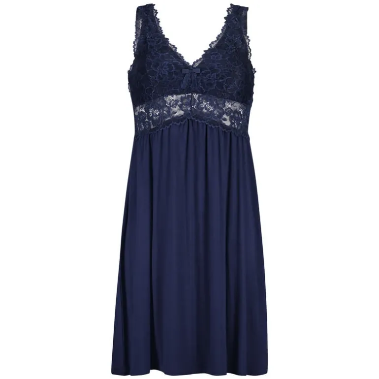 Nora Lace Slip Dress - Blue