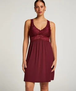 Nora Lace Slip Dress - Purple