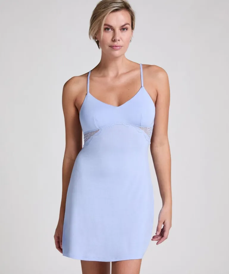 Nova Jersey Slip Dress - Blue
