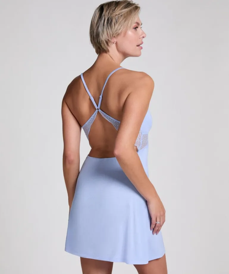 Nova Jersey Slip Dress - Blue