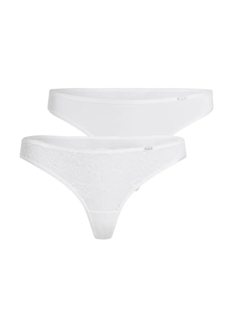 2-pack Angie Thongs - White