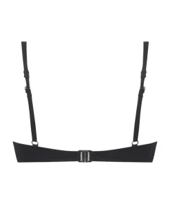 Padded underwired bikini top Luxe Cup E + - Black