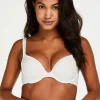 Padded Underwired Bra Satin Fleece - White