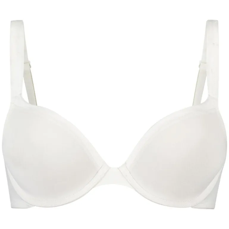 Padded Underwired Bra Satin Fleece - White