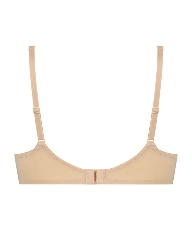 Padded Underwired Bra Satin Fleece - Beige