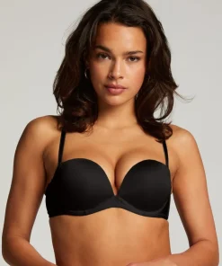 Padded Underwired Strapless Maximizer Bra - Black