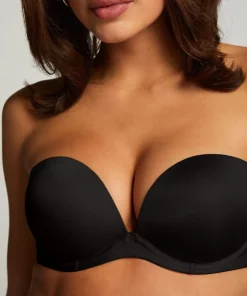 Padded Underwired Strapless Maximizer Bra - Black