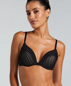 Pia Padded Underwired Push-Up Bra - Black